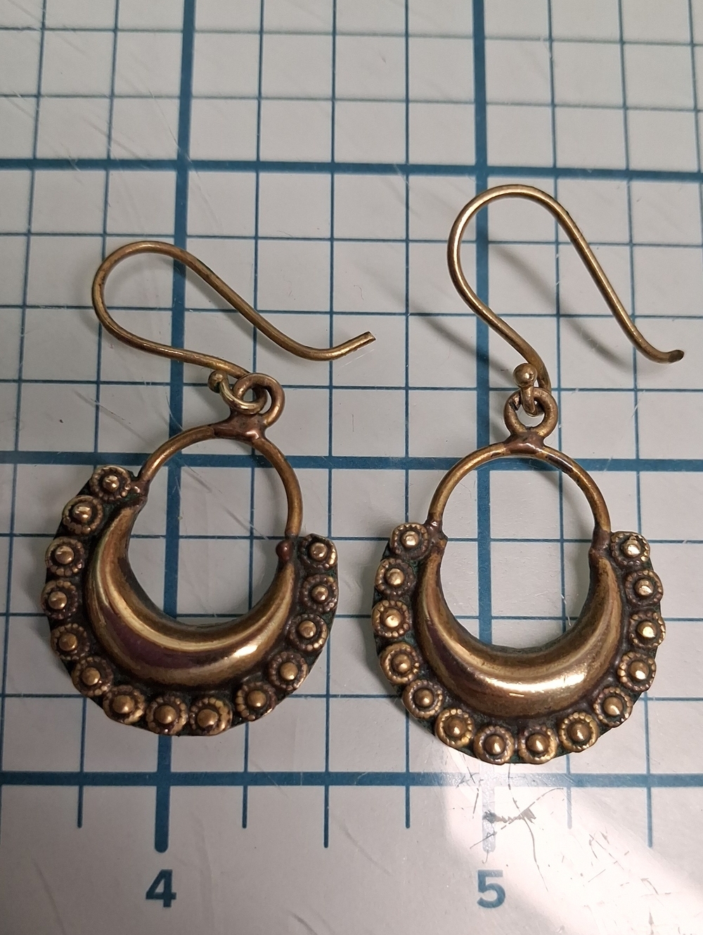 Boho Brass Hoops